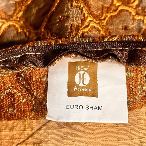 HIEnd Accents Santa Fe Bianca Euro Shams, Set Of 2, 27”x27”, NWT Textured Browns - Picture 6 of 8